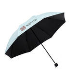 8 bone 37" black coated foldable umbrella_Start from 50 orders