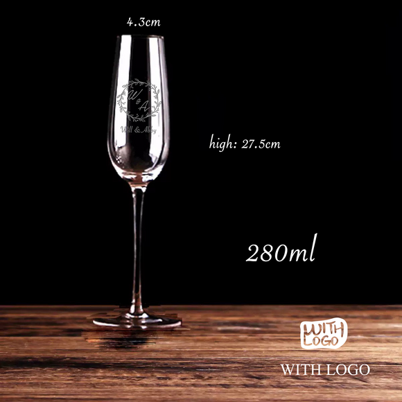 Champagne glass with Picture_Start from 48 orders