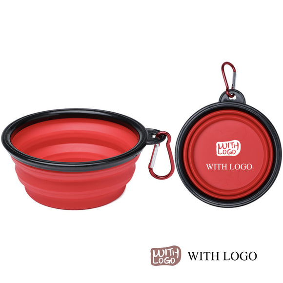 17.5CM Foldable dog bowl with carabiner