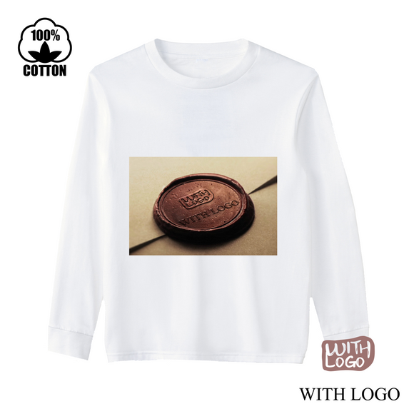 Cotton long sleeve T-shirt with photo or logo_Start from 1 order