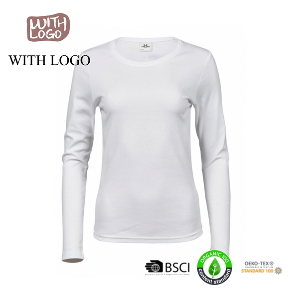 #0028 220g/m^2  Organic cotton Women Long Sleeve T-shirt