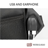 Motxilla de negocis amb port USB, forats per auriculars, bloqueig de contrasenyes, targeta Bag_start de 200 comandes
