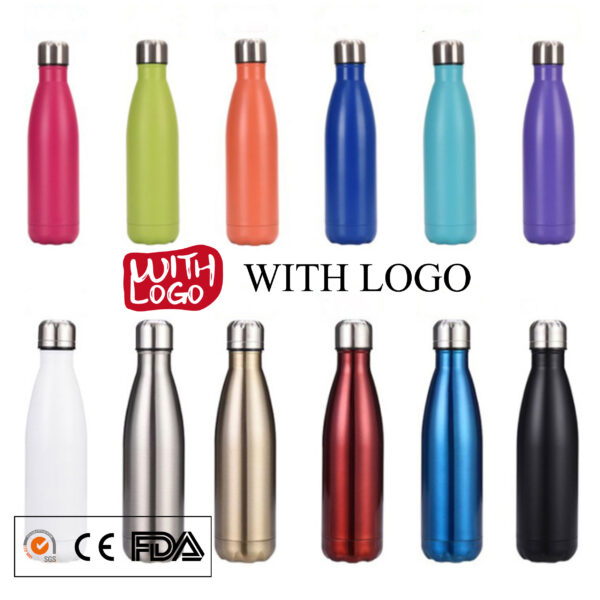 #2403 Garrafa Térmica Personalizada 500ml em Formato de Refrigerante – Aço Inox 304 | Impressão de Logotipo