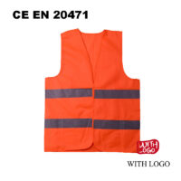 #2408 Gilet réfléchissant CE EN20471 Class2 Hi-Vi avec votre logo pour les entreprises de construction – Image 3