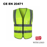 #2409 CE EN20471 Class2 Hi-Vi reflektierte Weste mit Ihrem Logo für Bauunternehmen – Bild 3