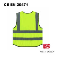 #2409 CE EN20471 Gilet riflettente Hi-Vi di classe 2 con il tuo logo per società di costruzioni - immagine 4