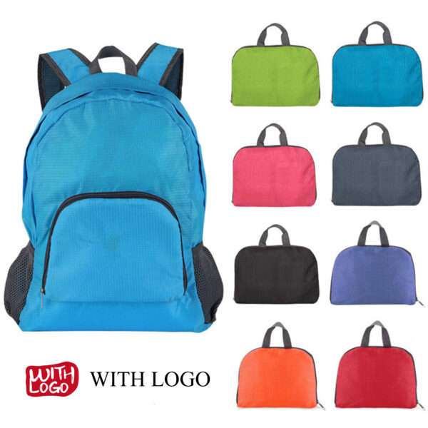 #2431 Bagpack dobrável com o seu logótipo para brindes promocionais