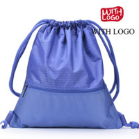 #2451-B Borsa con coulisse con logo personalizzato (grande) - immagine 6