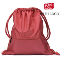 #2451-B Borsa con coulisse con logo personalizzato (grande) - immagine 5