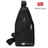 #2460 Bolso bandolera con puerto usb y orificio para auriculares con tu logo - Imagen 4