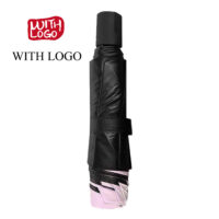 #2469 8 Ribs 37" black glue coated foldable umbrella with UV protection - Image 7