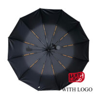 #2473 12 Ribs 40" foldable Double bones automatically umbrella Black Glue fiber UV protection - Image 7