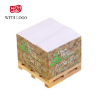 #2515-1 Promotional full color printed custom size paper blocks with wood pallets - Image 2