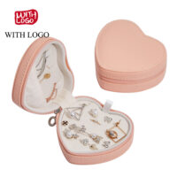 #2547 Portable Heart shape Valentine´s day Jewelry Cases with Logo - Image 2