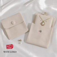 #2554 Embossed Logo microfiber Jewelry Bag - Image 7