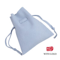 #2555 Embossed Logo microfiber Jewelry Bag 7 x 8 cm - Image 15