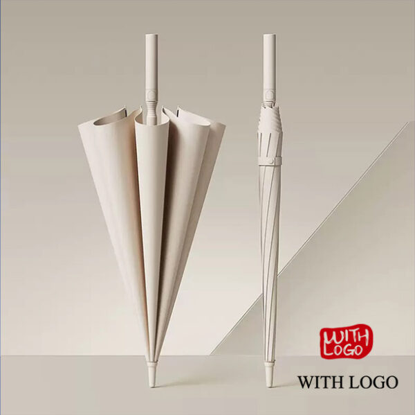 #2610 Custom 25-Inch Automatic Umbrella with Screen Print or Heat Transfer Logo – Fiberglass Ribs & Branded Sleeve